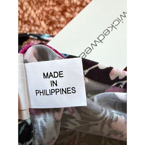 NWT Wicked Weasel Floral Maxi Dress High Slit Strappy Back Sexy Resort L - Picture 5 of 8